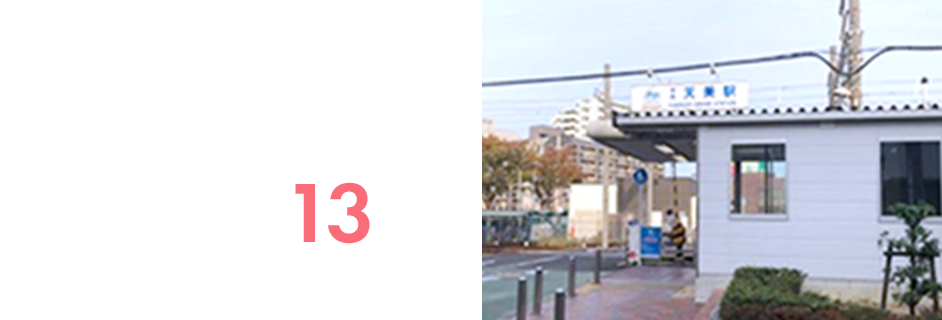 近鉄南大阪線 「河内天美」駅まで徒歩13分
