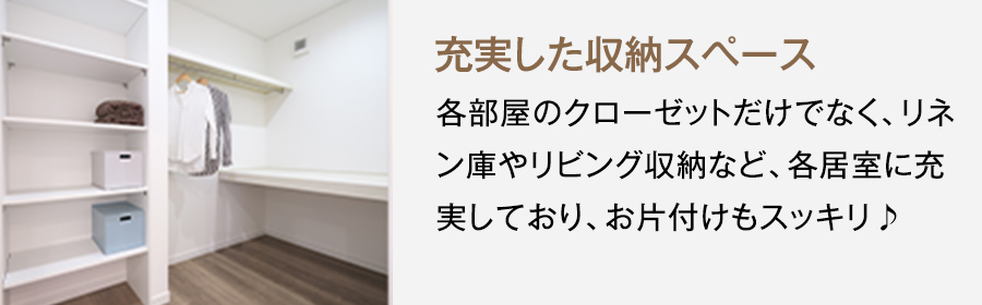 6号地参考プラン　充実した収納スペース